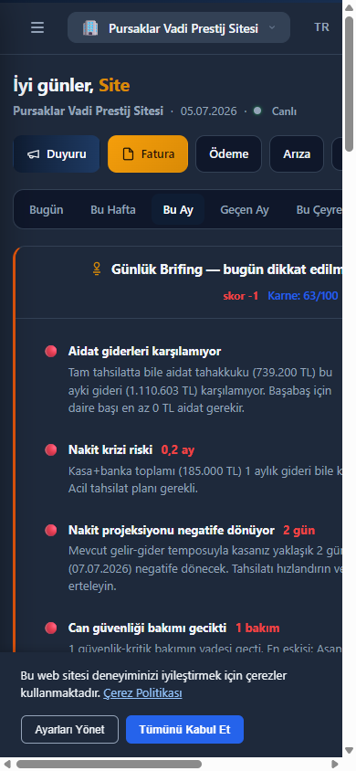 SiteYönetim mobil uygulama