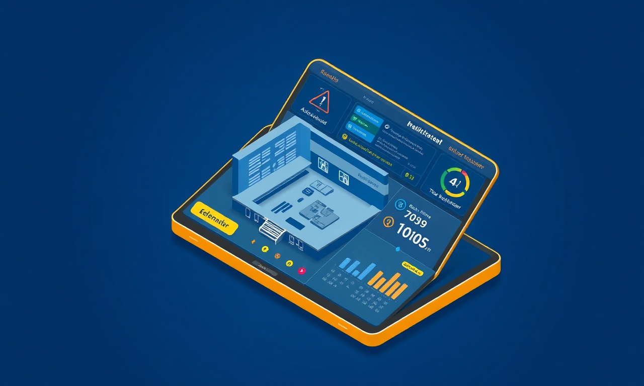 Tablet üzerinde gerçek zamanlı alarm yönetimi dijital kontrol paneli arayüzü