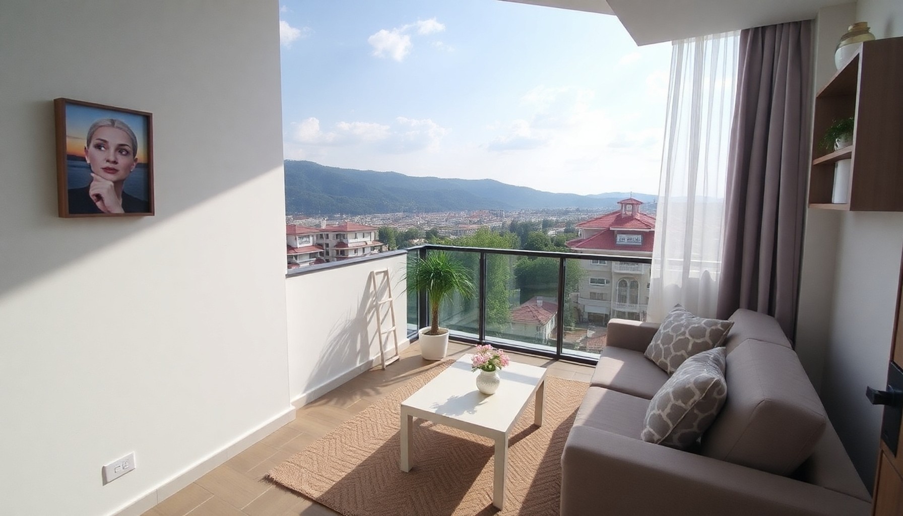 Bir apartman girişi