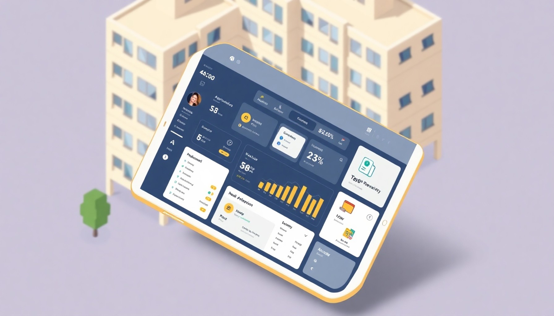 Apartman yönetim platformu dijital pano ekranı