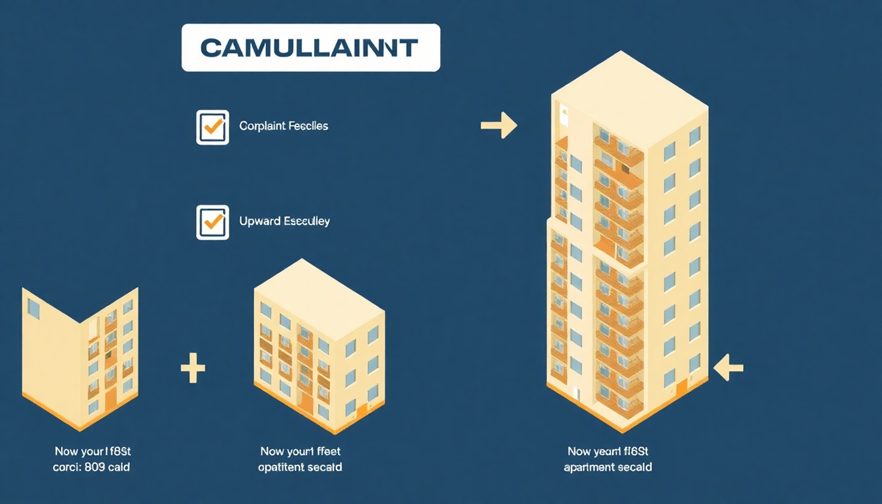 Apartmanda pansiyon şikayeti için adım adım süreç illüstrasyonu