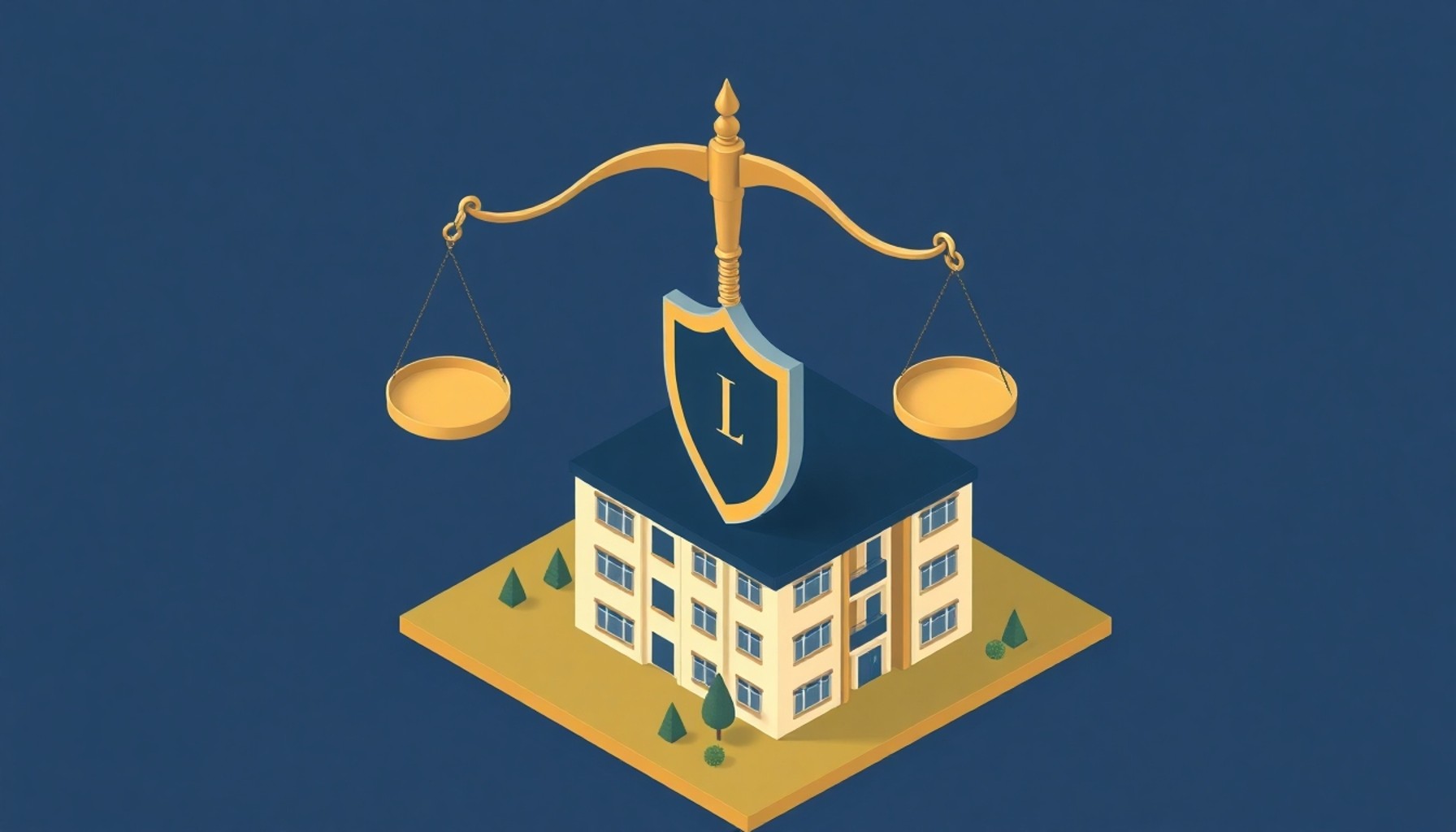 Apartman yönetmeliğinin bağlayıcılığı — hukuki denge illüstrasyonu