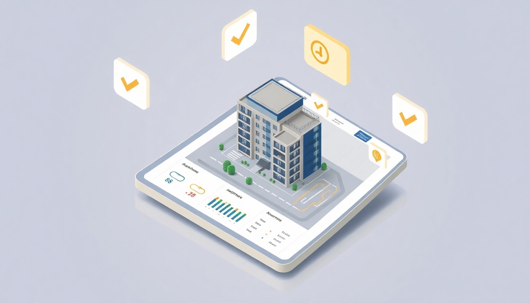 Site Yönetimi platformunun apartman yönetim süreçlerini kolaylaştırmasını gösteren illüstrasyon