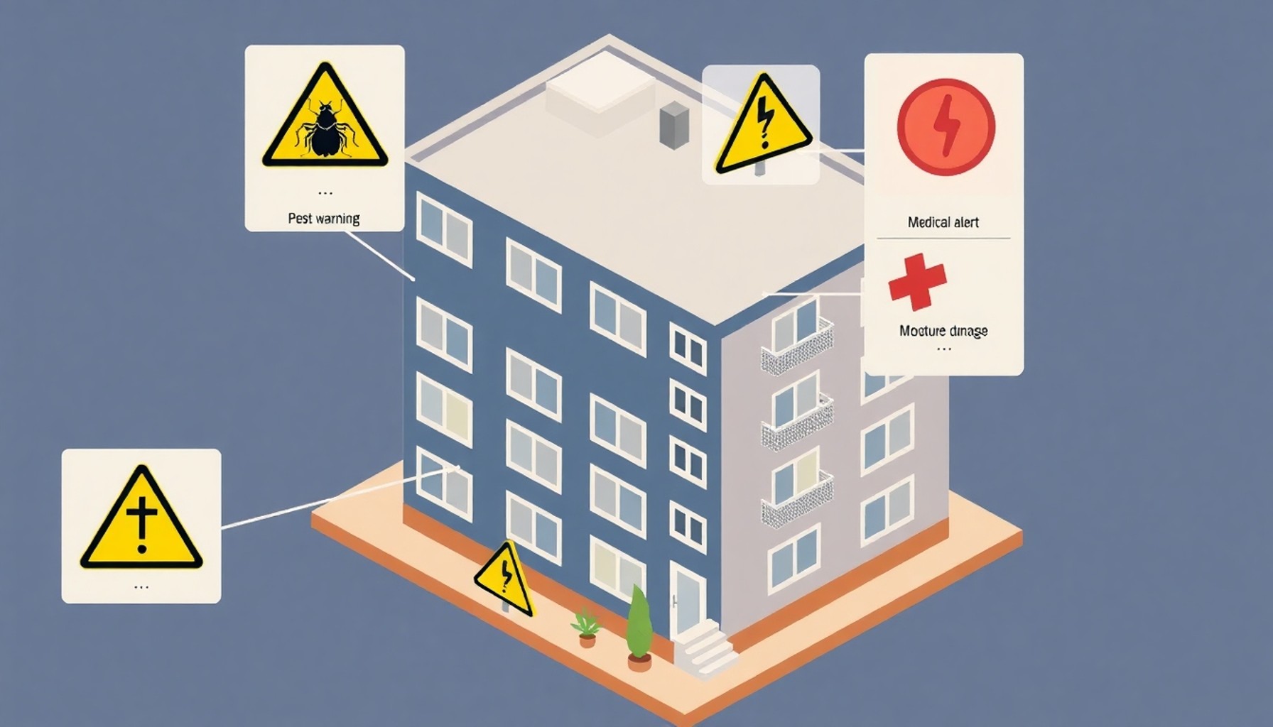 Apartman ortak alanında dezenfeksiyonu zorunlu kılan tehlike göstergeleri