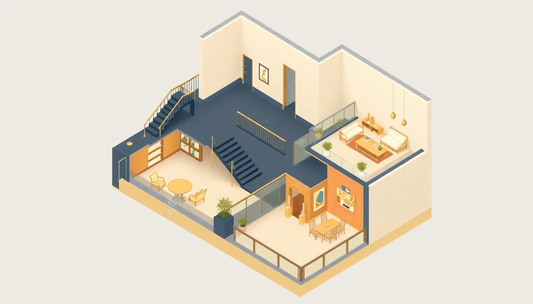 Apartmanda ortak alan ve özel alan sınırları planı