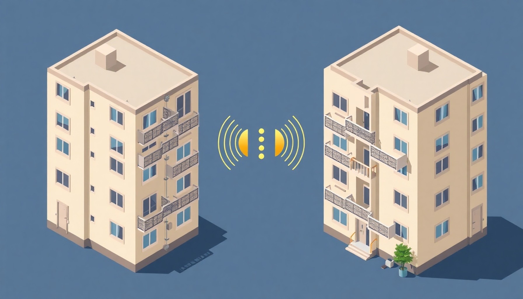 Apartman gürültü şikayeti ve komşu arabuluculuğu illüstrasyonu