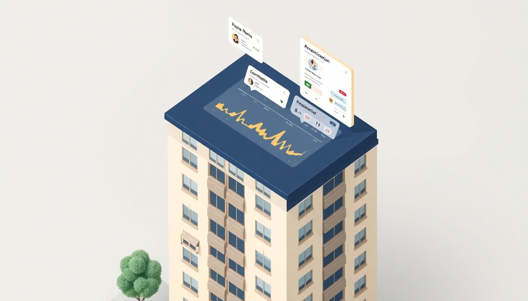 Apartman yönetim platformu üzerinden şikayet ve talep takibi gösterimi