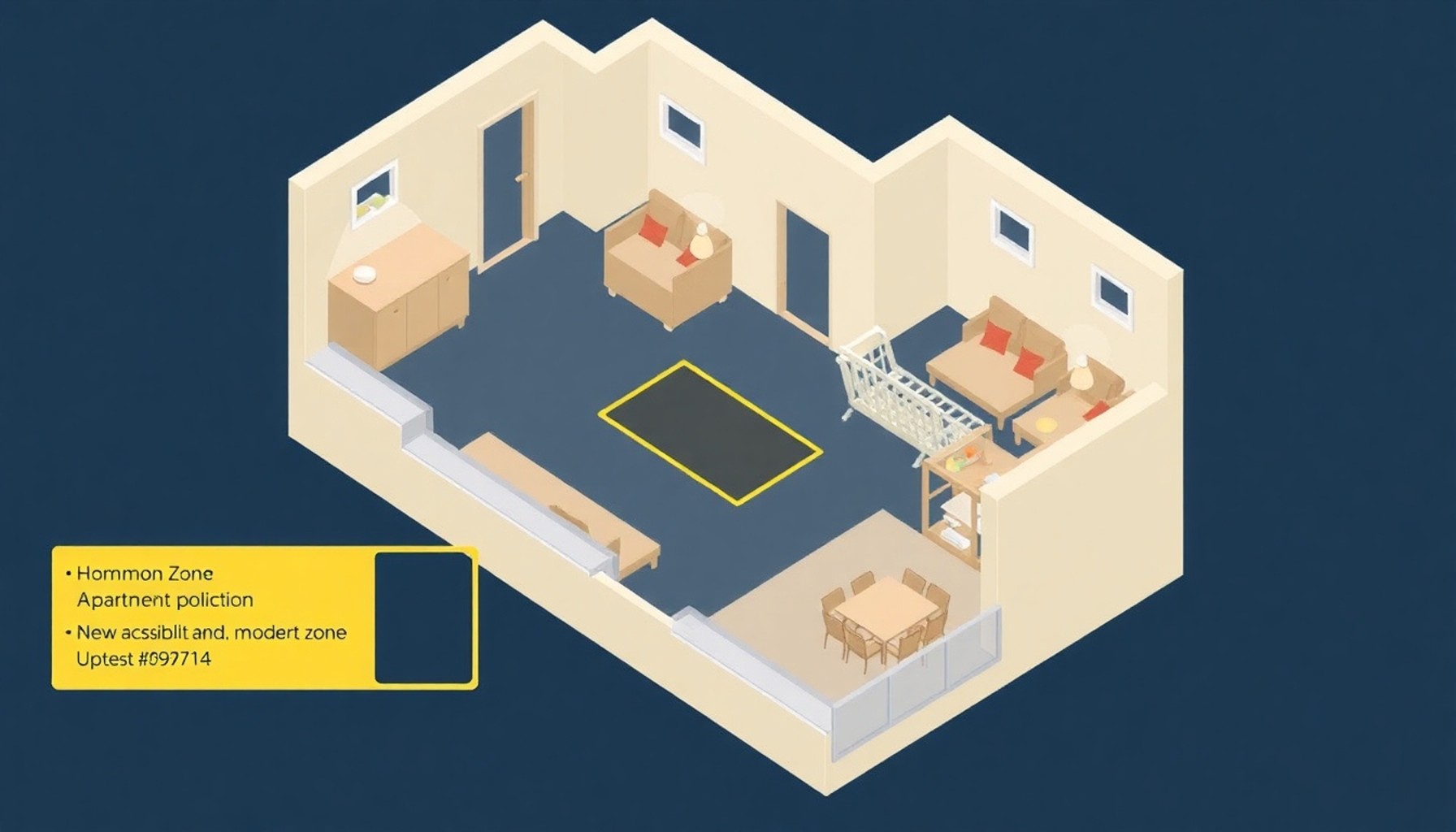Apartman ortak alan girişi erişilebilirlik düzenlemesi şeması