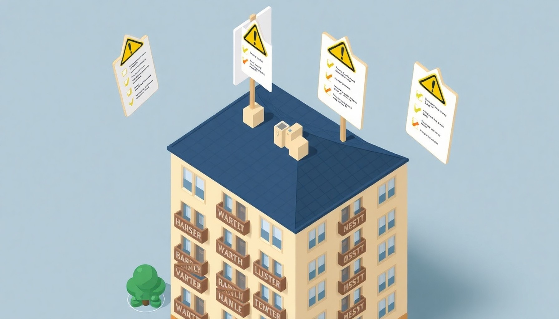 Apartman yönetiminde sık yapılan hatalar ve dikkat edilmesi gerekenler illüstrasyon
