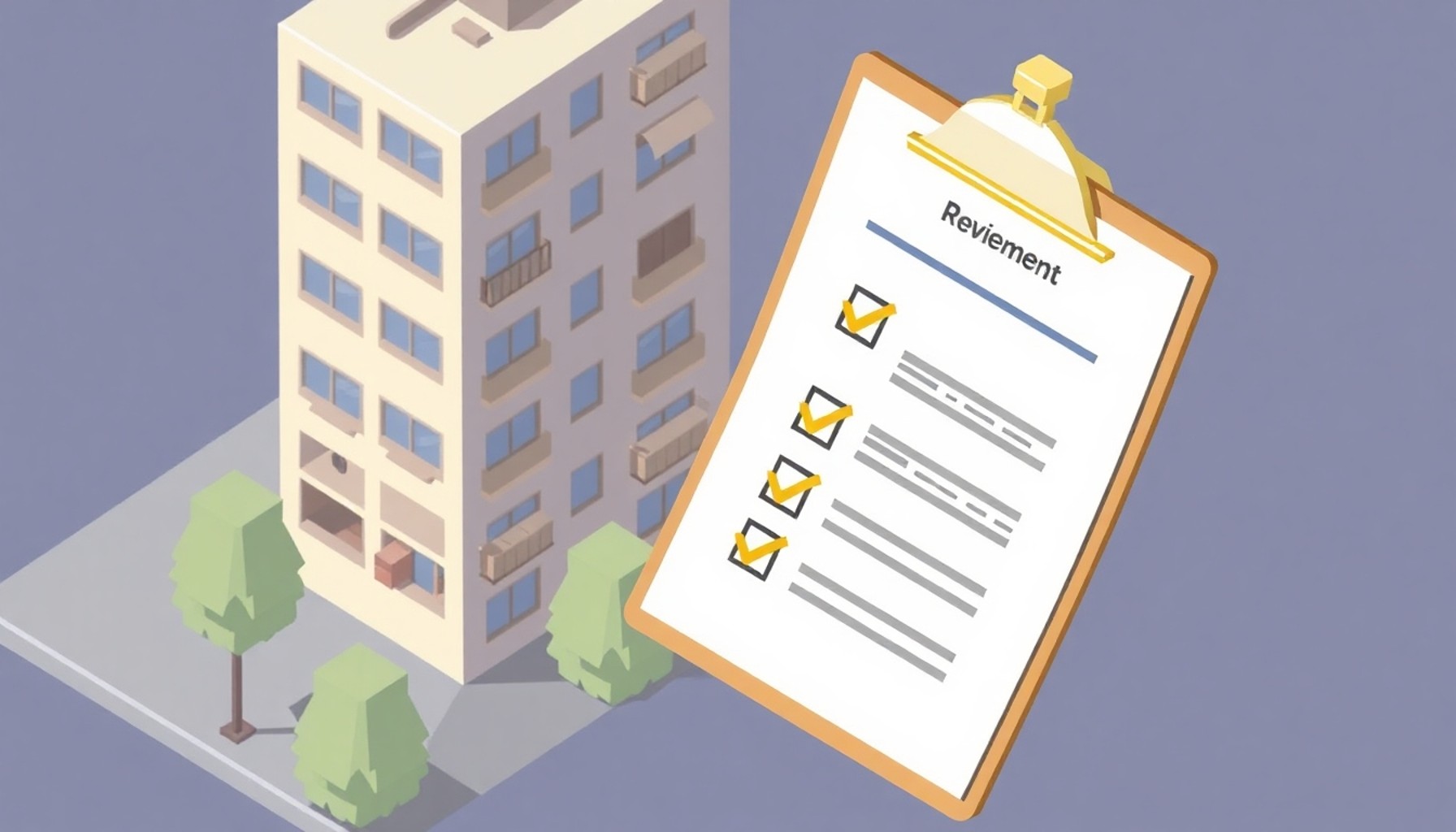 Apartman yönetim planı inceleme süreci illüstrasyonu