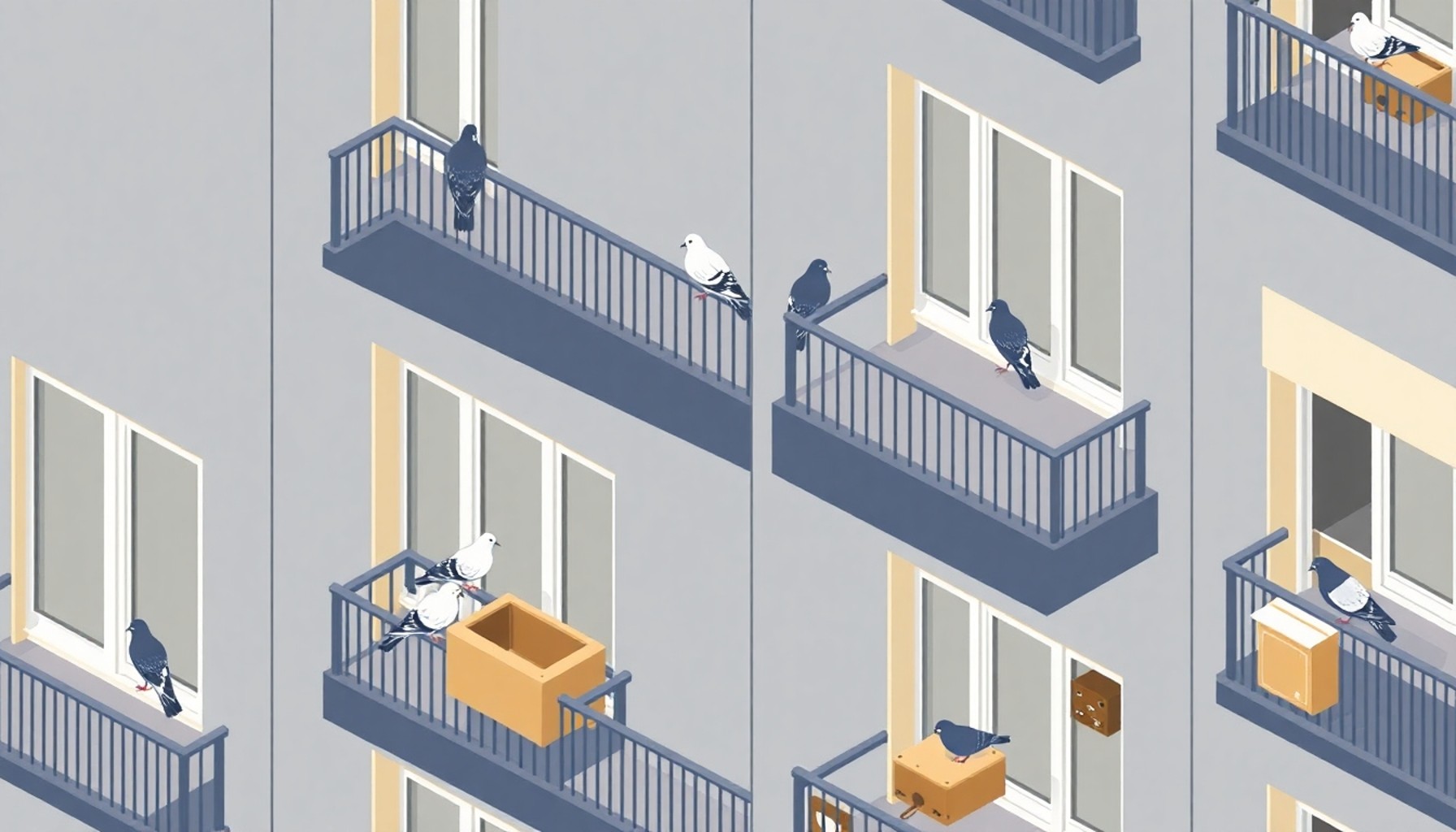 Apartman balkonunda güvercin yuvası — komşu şikayeti ve yönetim müdahalesi