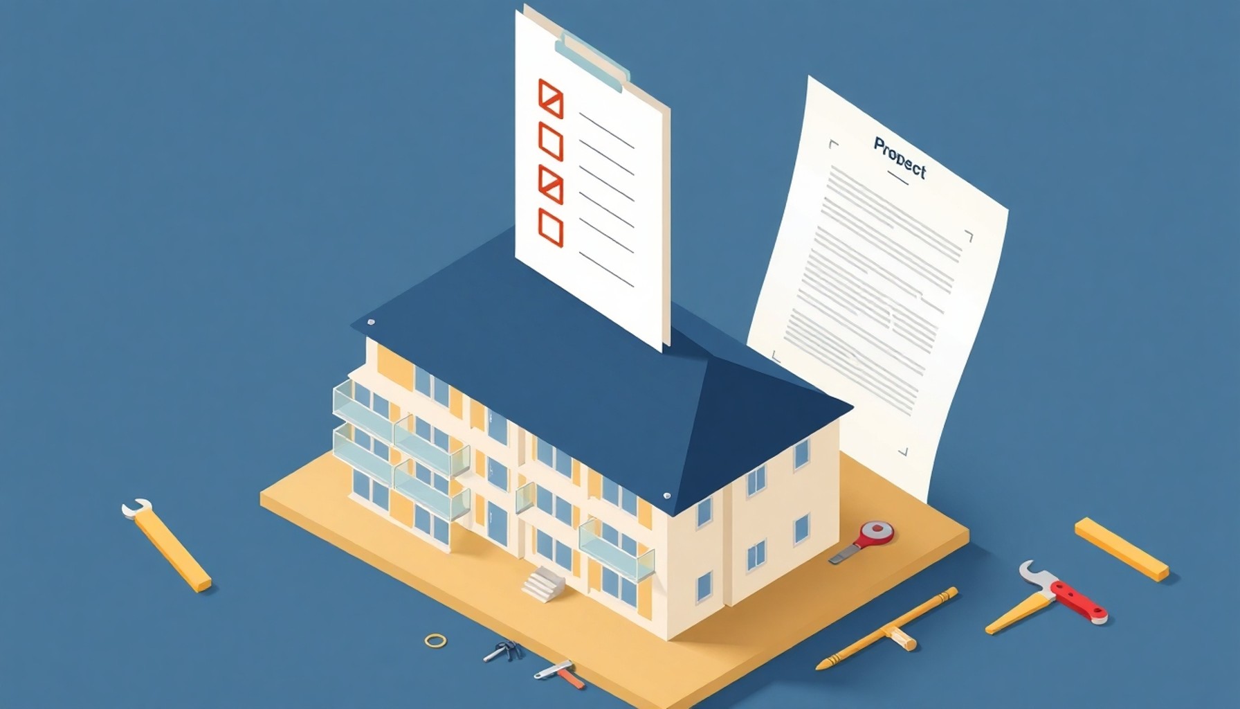 Apartman pano yenileme sürecinde yapılan hatalar kontrol listesi temsili görseli