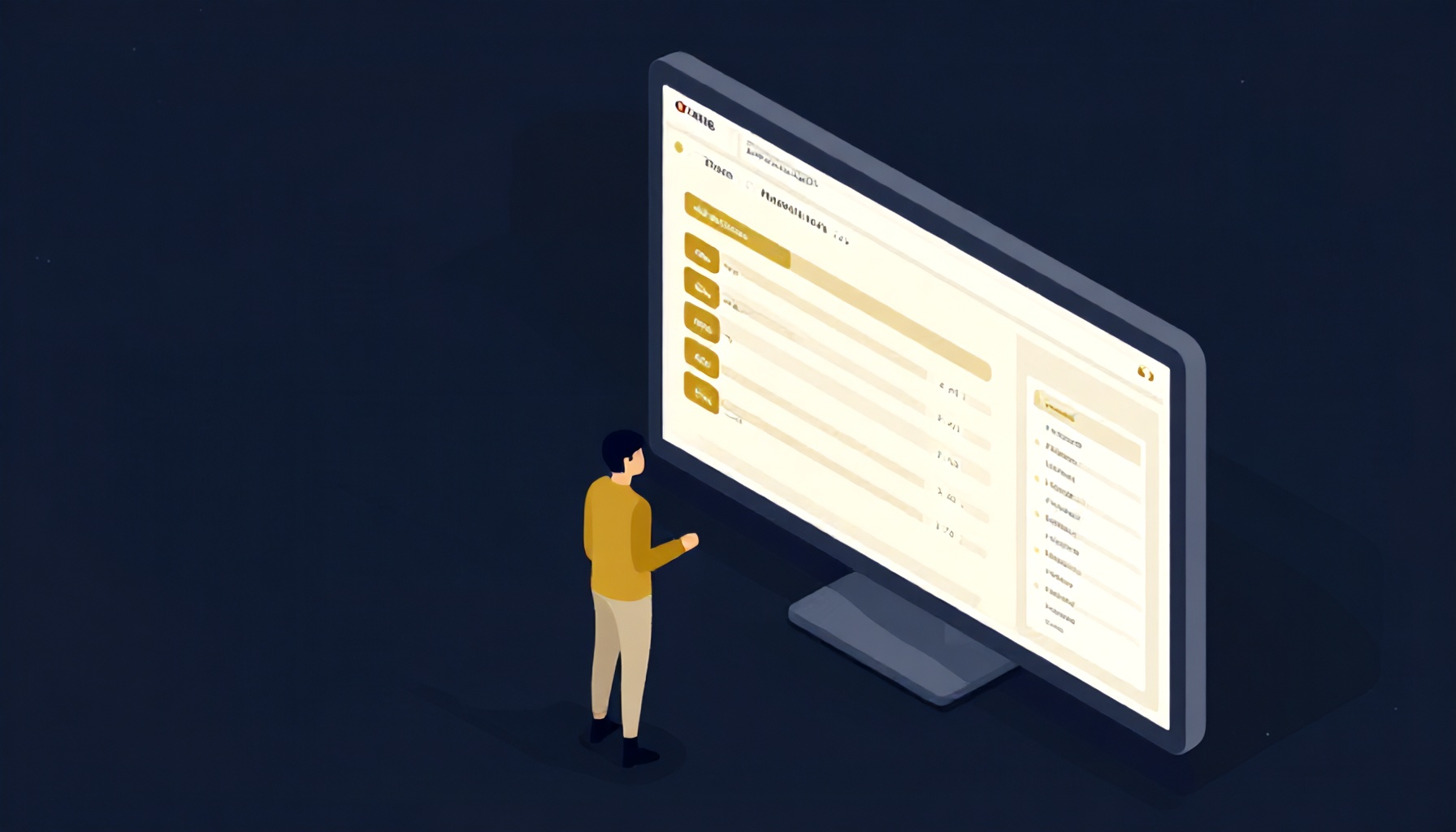 Dijital mülk yönetim ekranı — Site Yönetimi platformu illüstrasyonu