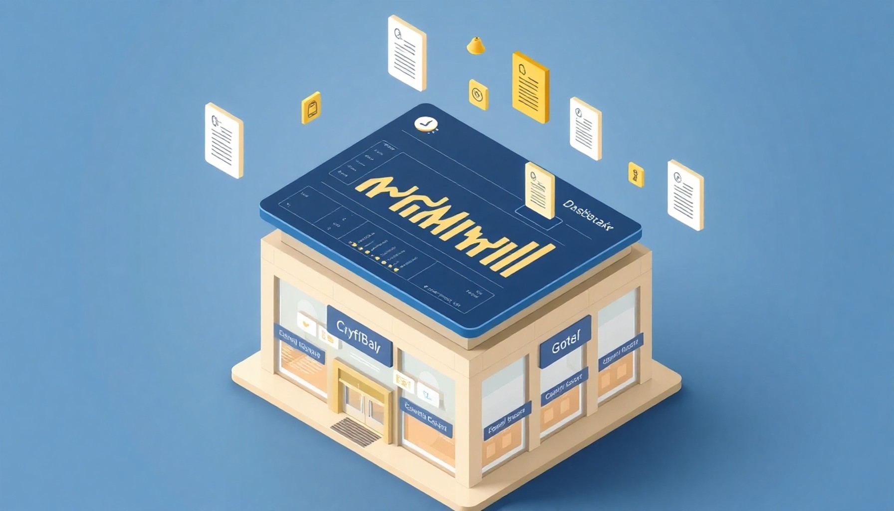Site Yönetimi dijital yönetim platformunun illüstrasyonu