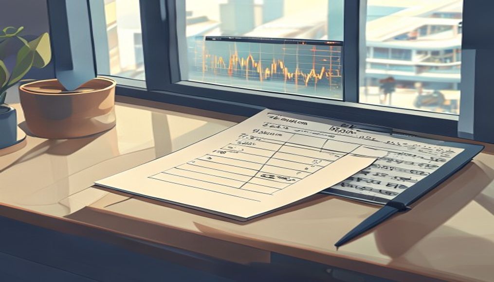 Şikayet notu ve ses ölçüm cihazı gösteren ofis masası