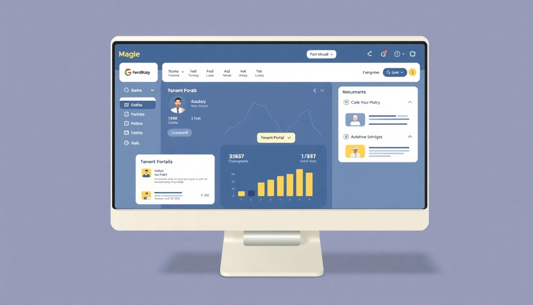 Site Yönetimi platformu kiracı yönetim paneli temsili görsel