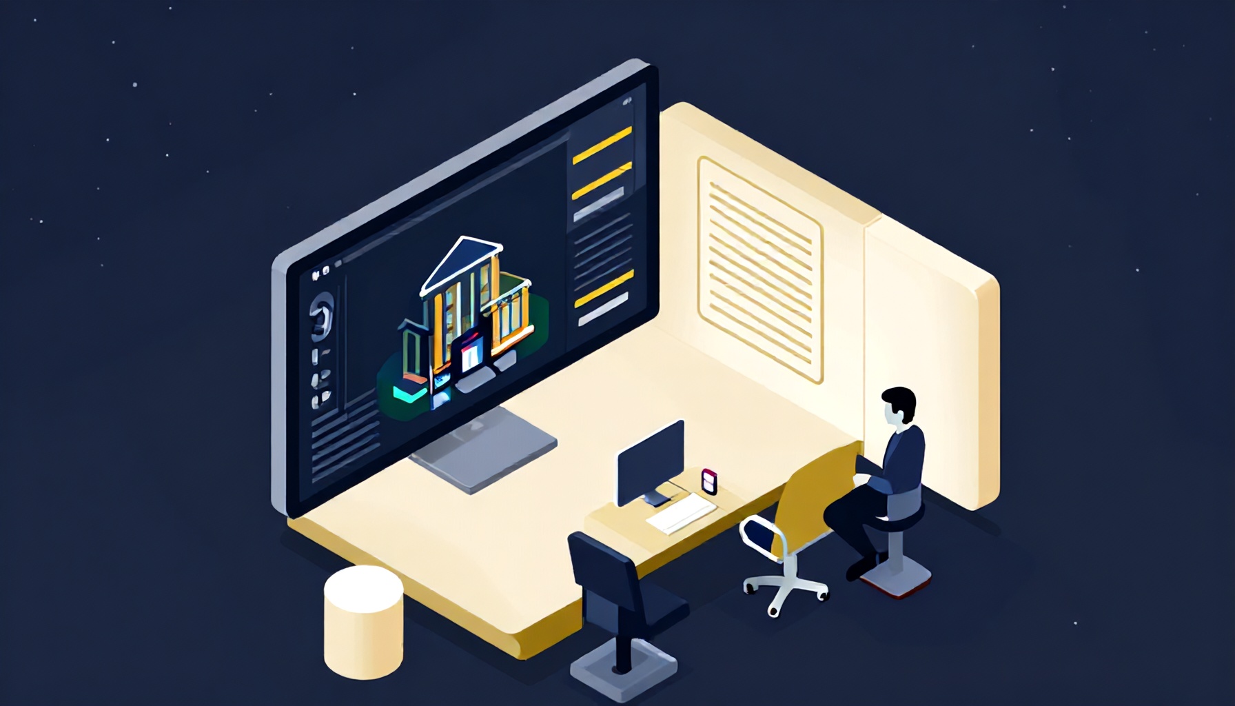 Site yönetimi dijital platform panosu temsili görsel