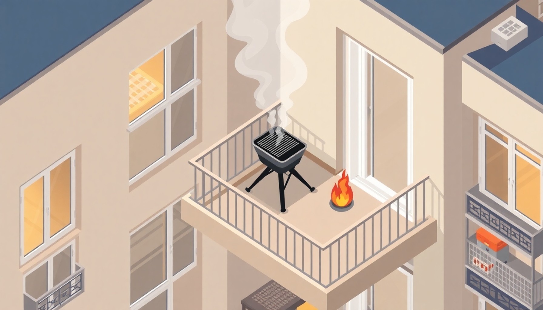 Balkonda Mangal ve Ateş Yakmak Yangın Riski Olarak Şikayet Edilir mi?
