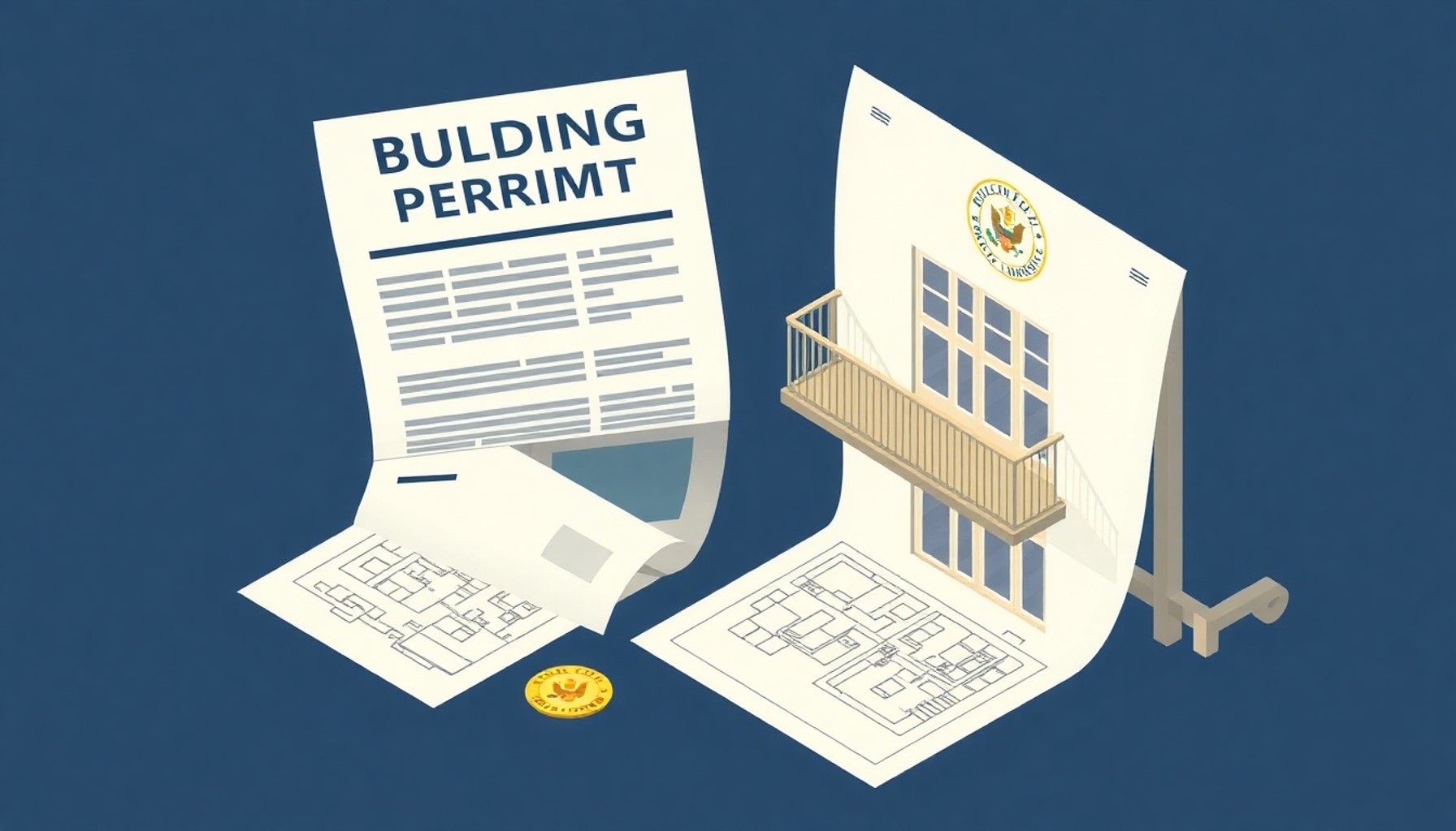 Balkon dönüşümü için ruhsat belgesi ve mimari proje çizimi