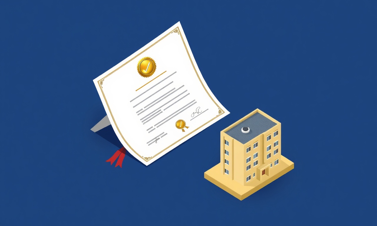 Borçsuzluk belgesi resmi sertifika ve apartman modeli görseli
