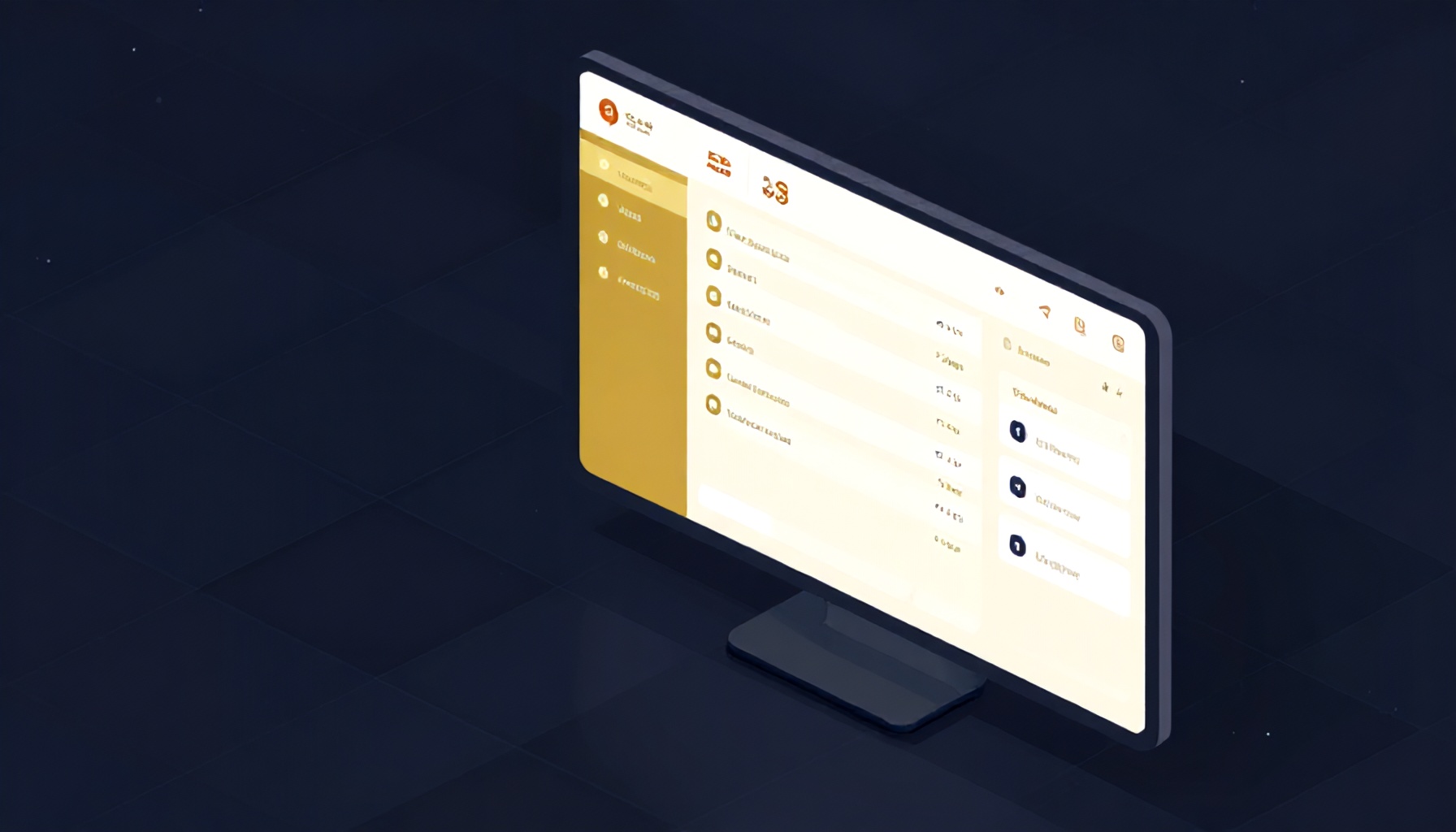 Dijital yönetim platformu arıza takip ve kiracı bildirim ekranı illüstrasyonu