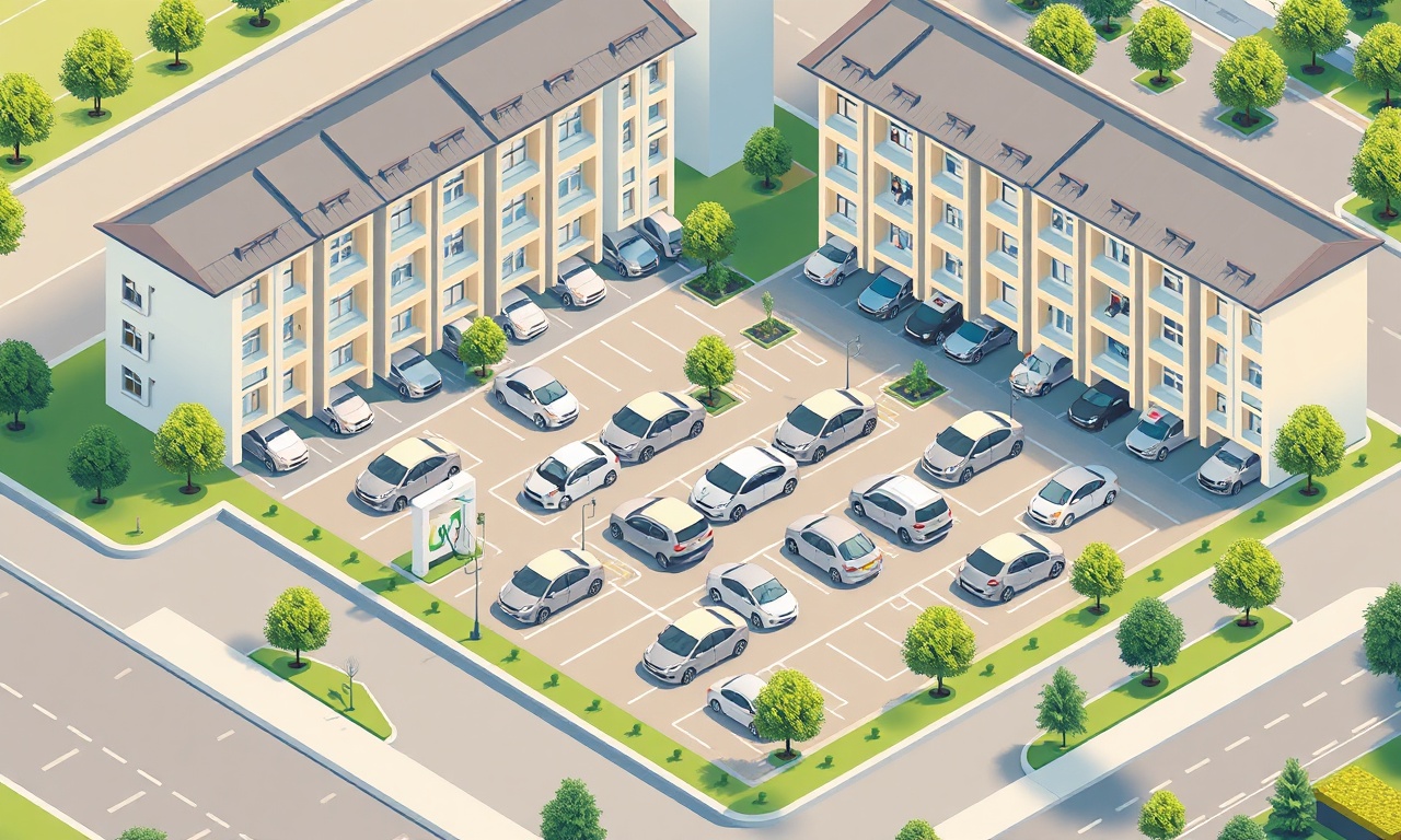 Büyük site ve rezidans otoparkında çoklu elektrikli araç şarj altyapısı planlaması görseli