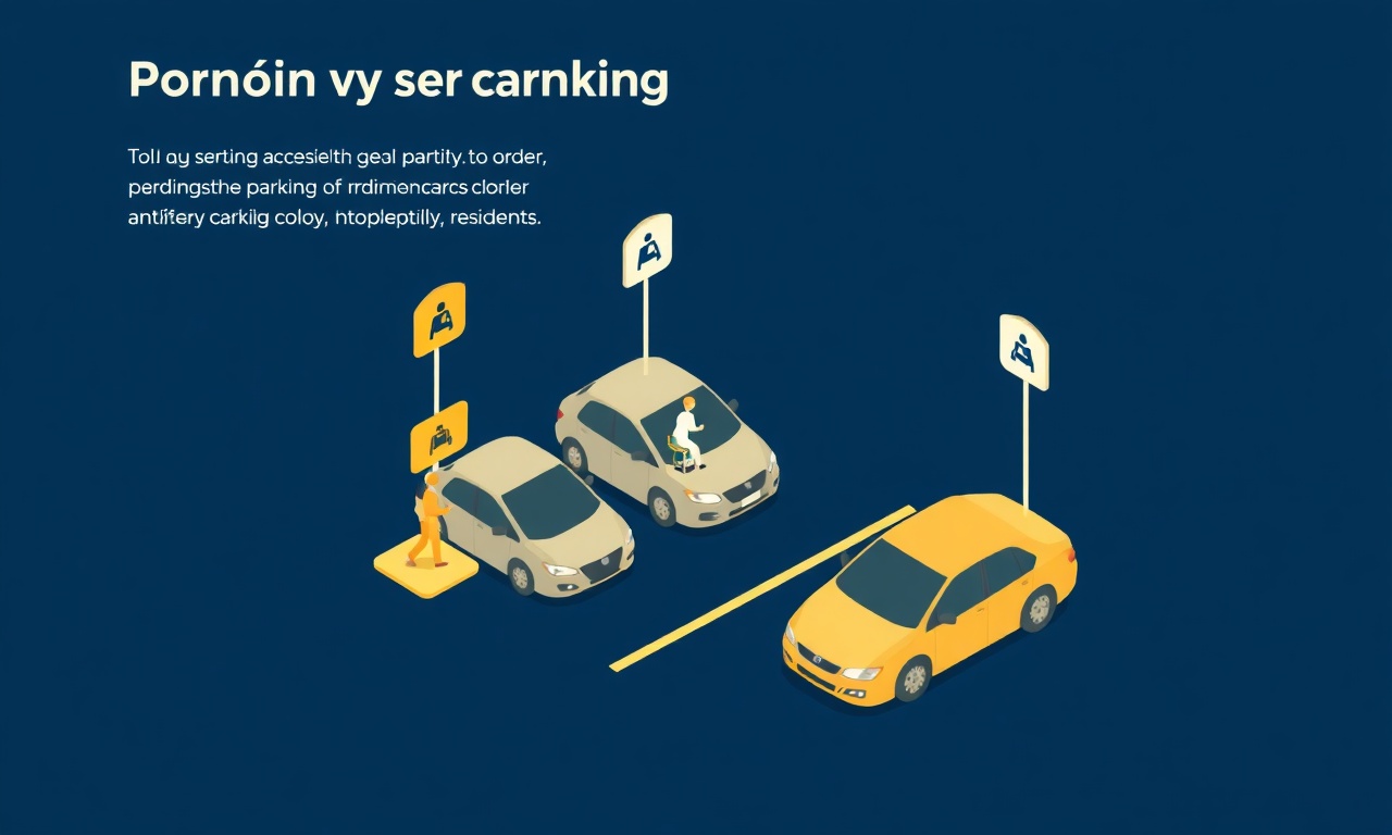 Engelli otopark yeri tahsisinde öncelik sıralamasını gösteren izometrik illüstrasyon