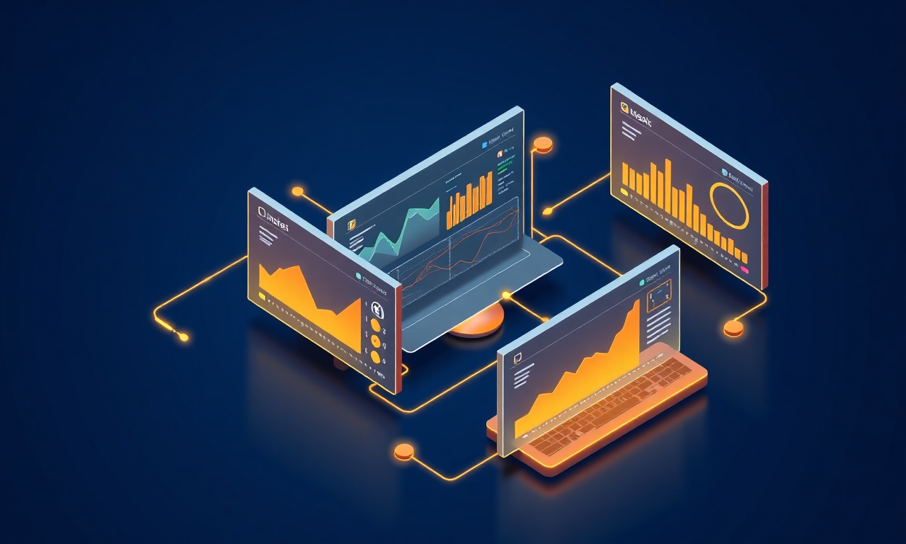 Dijital site yönetim yazılımının sağladığı verimlilik kazanımlarını gösteren izometrik illüstrasyon