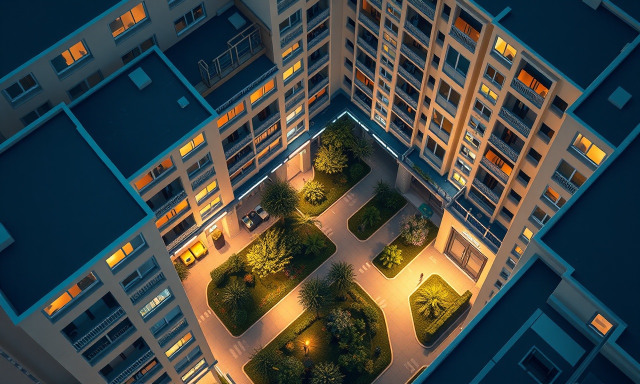 Apartman merdiveni, otopark, bahçe ve asansör lobisinde sensörlü aydınlatma uygulama alanları