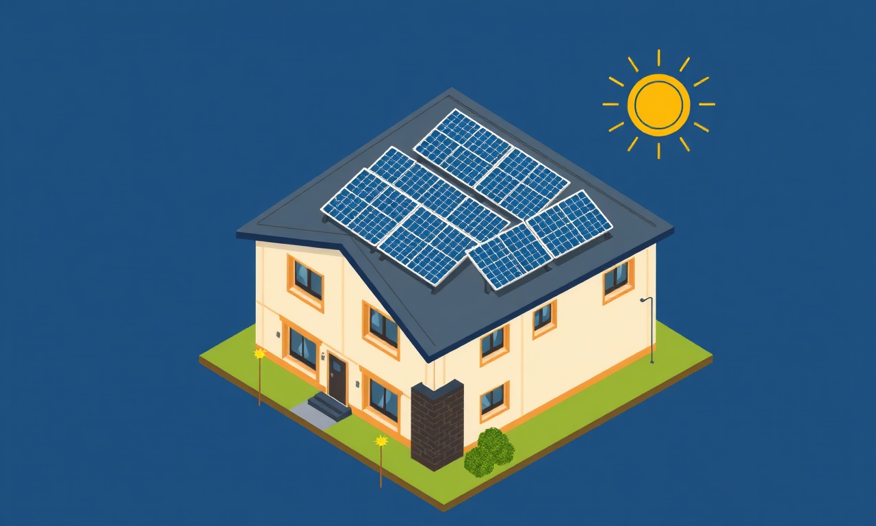 Apartman çatısında fotovoltaik güneş enerjisi sistemi kurulum diyagramı