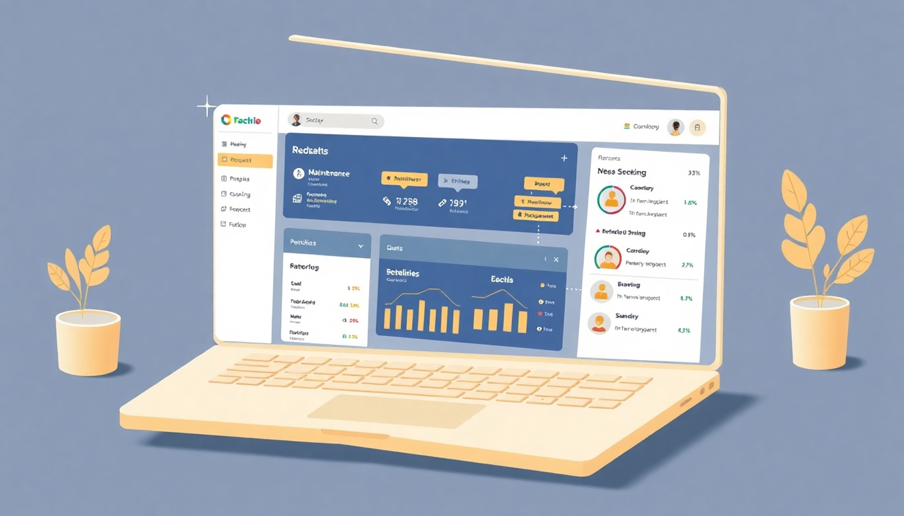 Dijital site yönetim platformunda bakım talebi takibi
