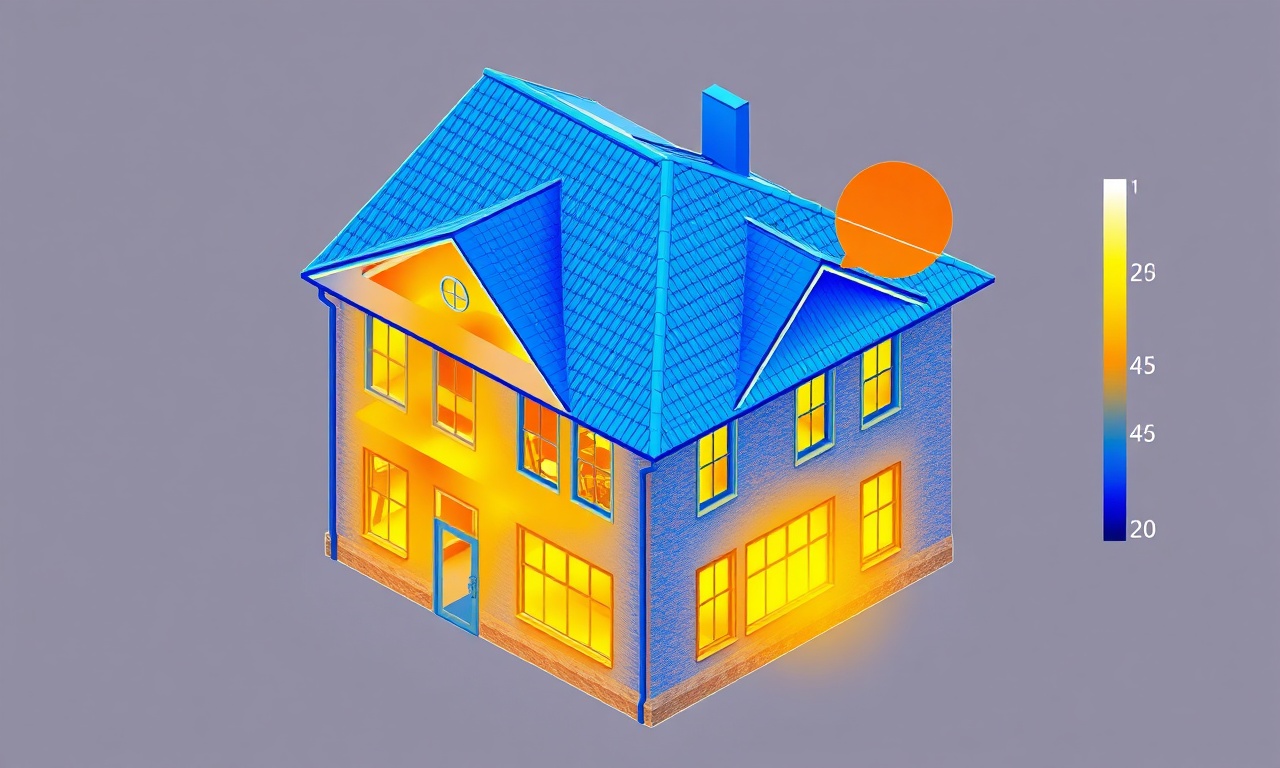 Termal kamera ile apartman cephesinde ısı kaybı noktaları tespiti görseli