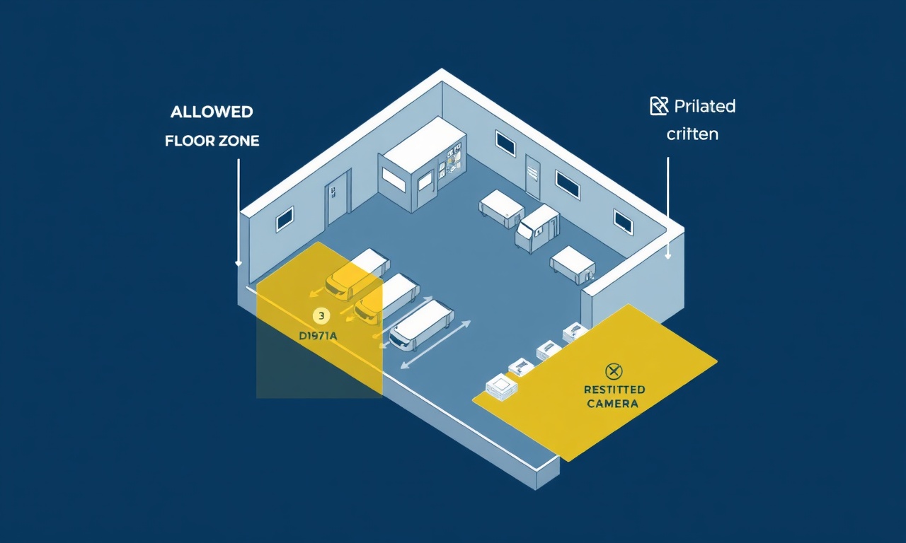 Apartmanda kamera kurulabilecek ve kurulamayacak alanların gösterimi