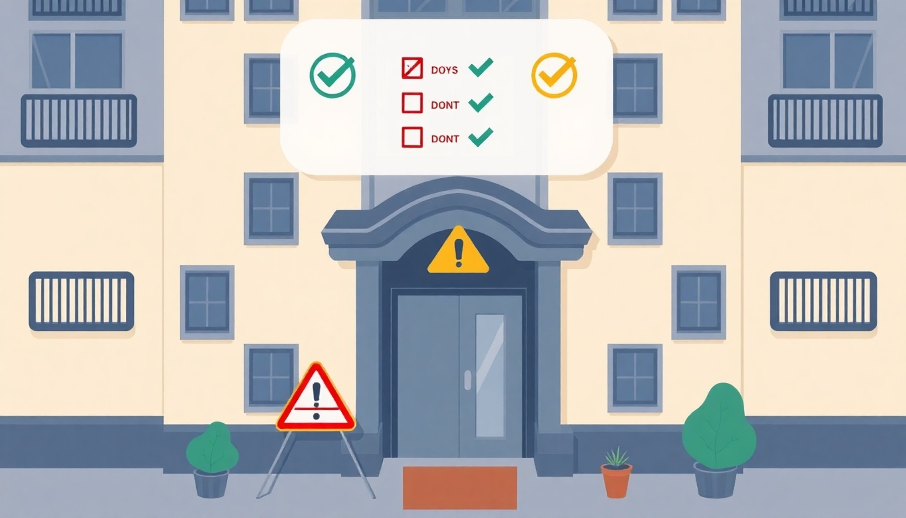 Apartman sakinlerinin kapıcı şikayetinde sık yaptığı hatalar ve doğru adımlar illüstrasyon