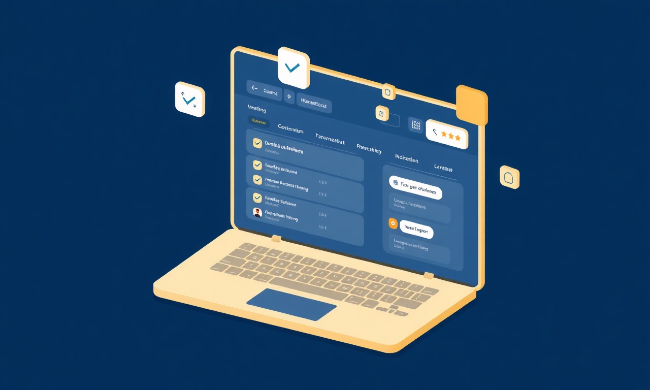 Dijital karar takibi ve apartman yönetim yazılımını temsil eden dashboard ekranı illüstrasyonu