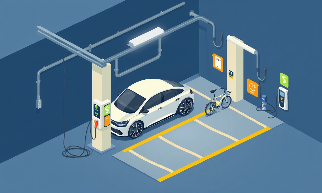 Site otoparkında elektrikli araç şarj istasyonları ve yeşil ulaşım altyapısı
