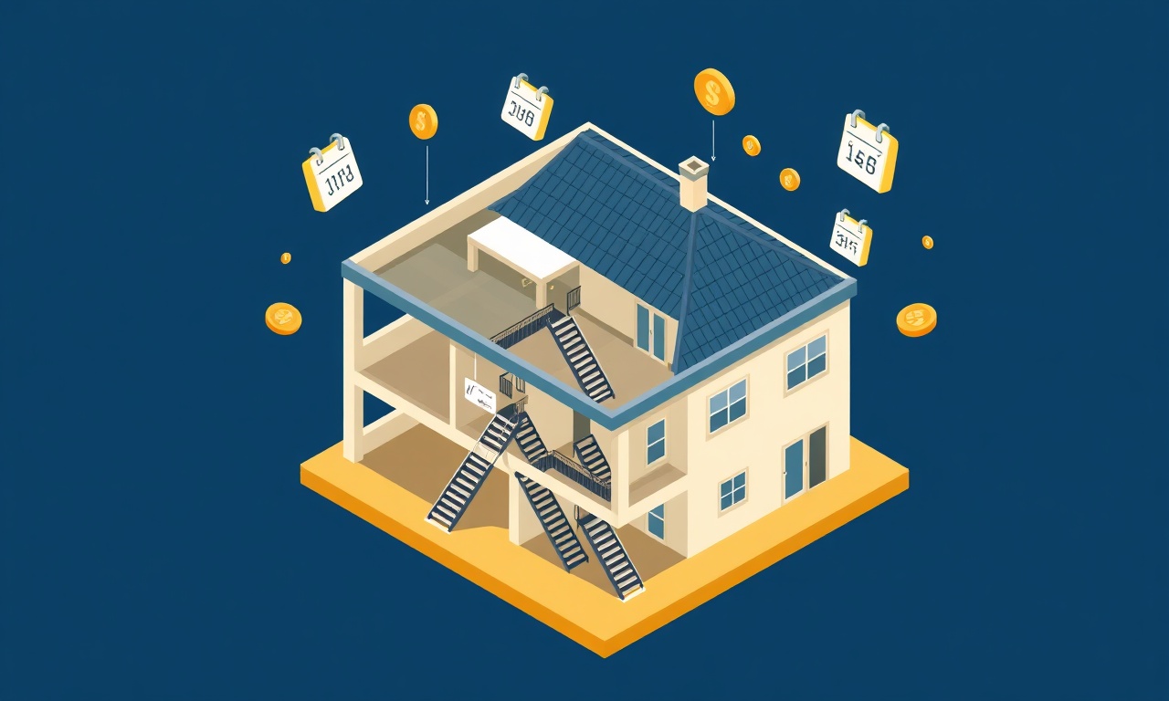 Kat irtifakı döneminde apartman yönetimi ve aidat yükümlülüklerini gösteren illüstrasyon