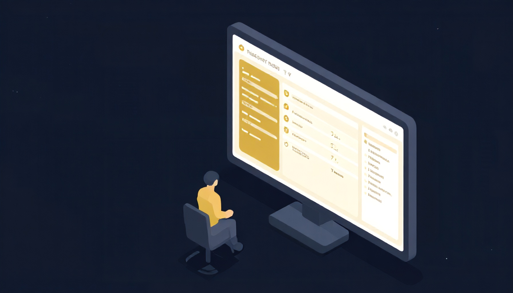 Site Yönetimi dijital yönetim platformu ekranı illüstrasyonu
