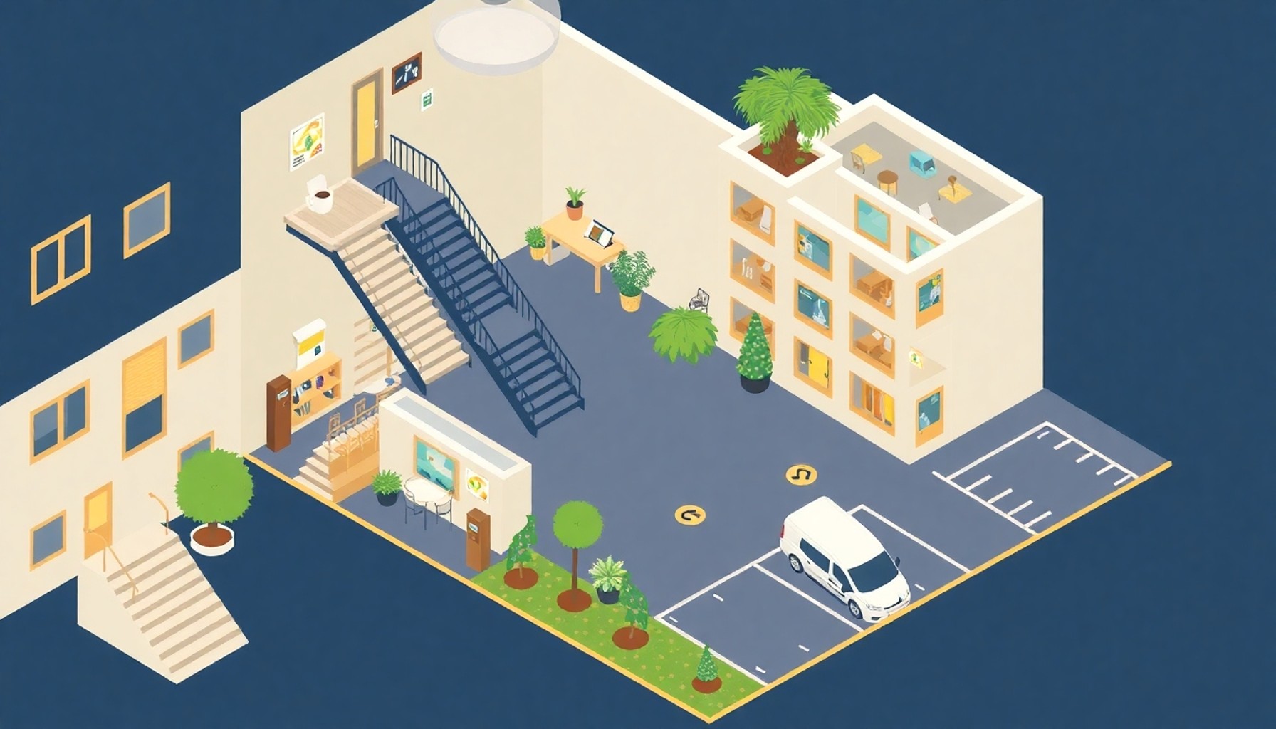 Apartman ortak alanları kullanım hakkı illüstrasyon