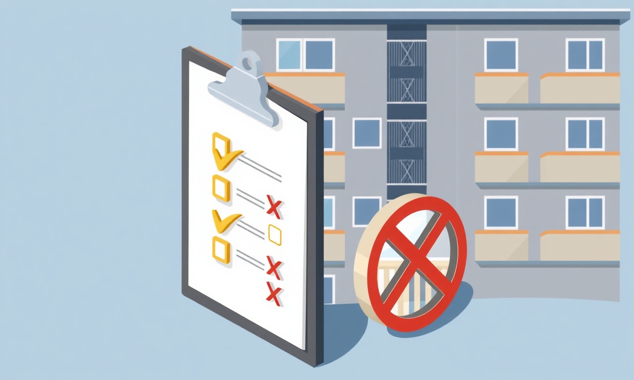 Apartman yönetiminin yapabileceği ve yapamayacağı şeyleri gösteren kontrol listesi illüstrasyonu
