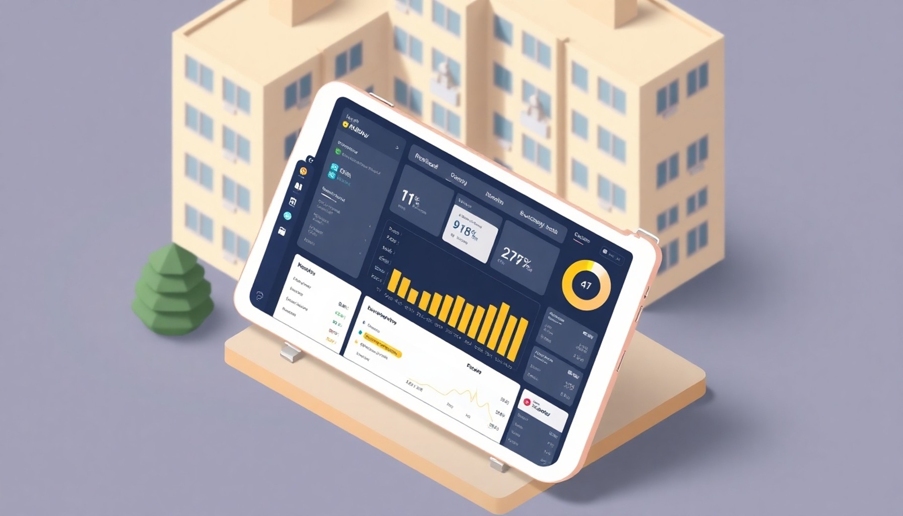 Dijital apartman yönetim platformunda şikayet takip ekranı