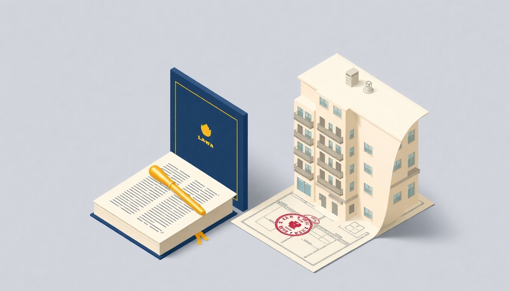 Kat Mülkiyeti Kanunu ve apartman yönetim planı görseli
