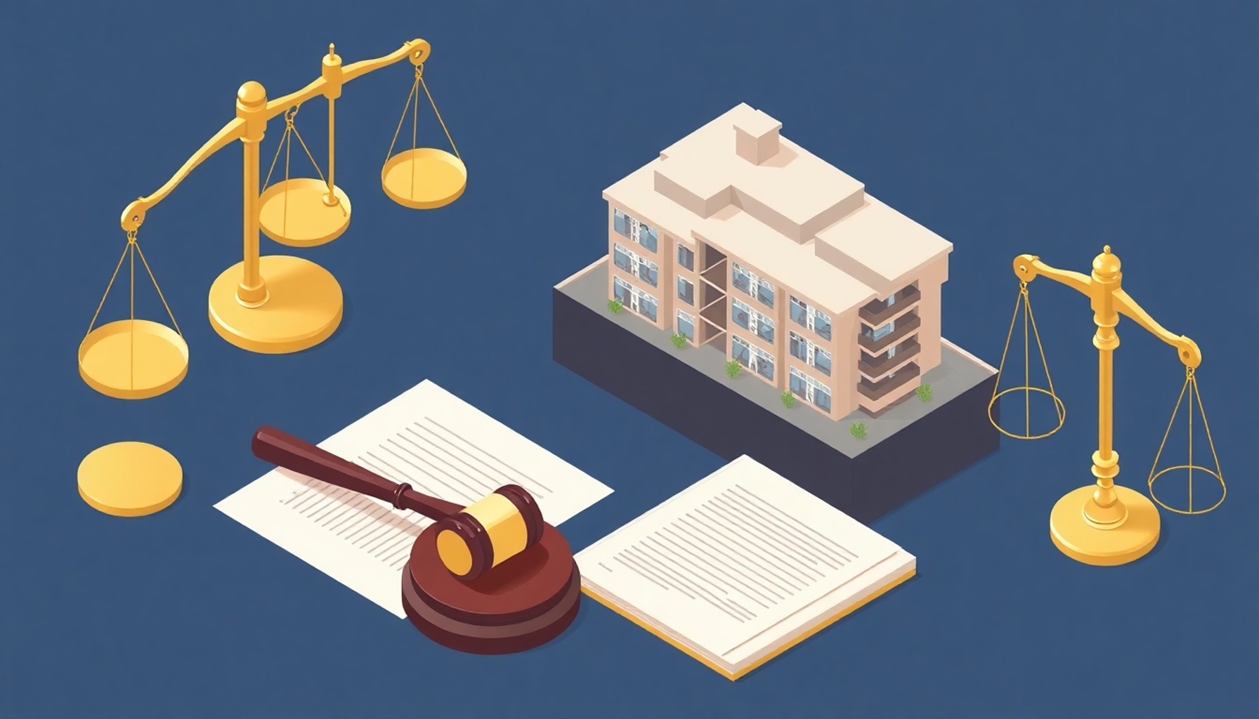 Apartman hukuku ve komşuluk kuralları — hukuki dayanak illüstrasyonu