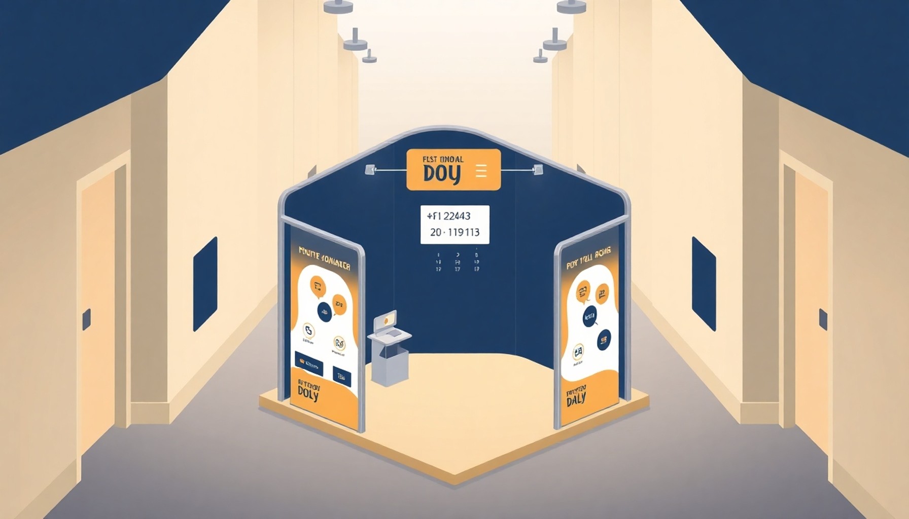Geçici kampanya ve pop-up stant düzenlemesi görseli