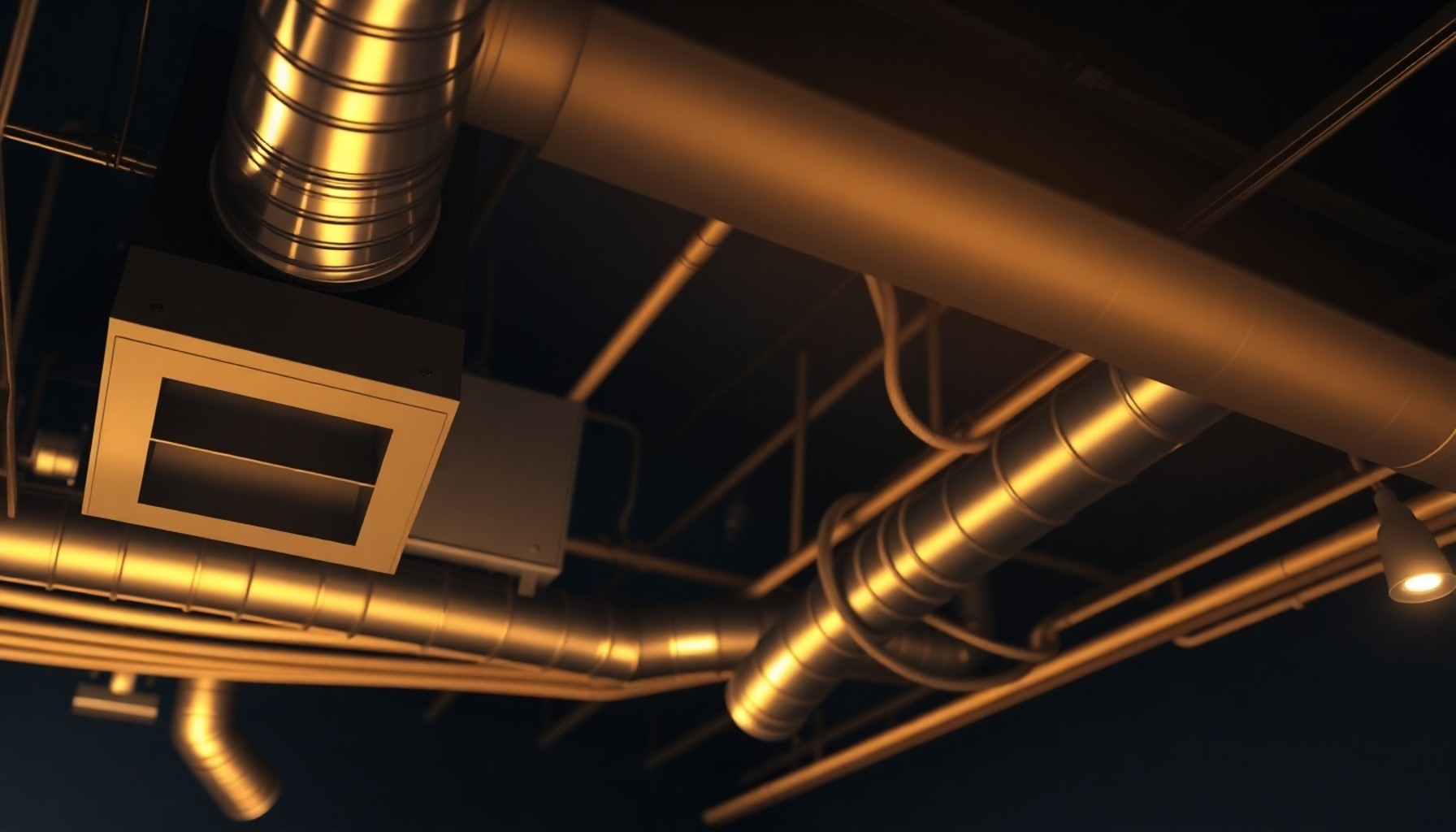 AVM tavan tesisat sistemleri sprinkler HVAC elektrik dağıtım sınırı