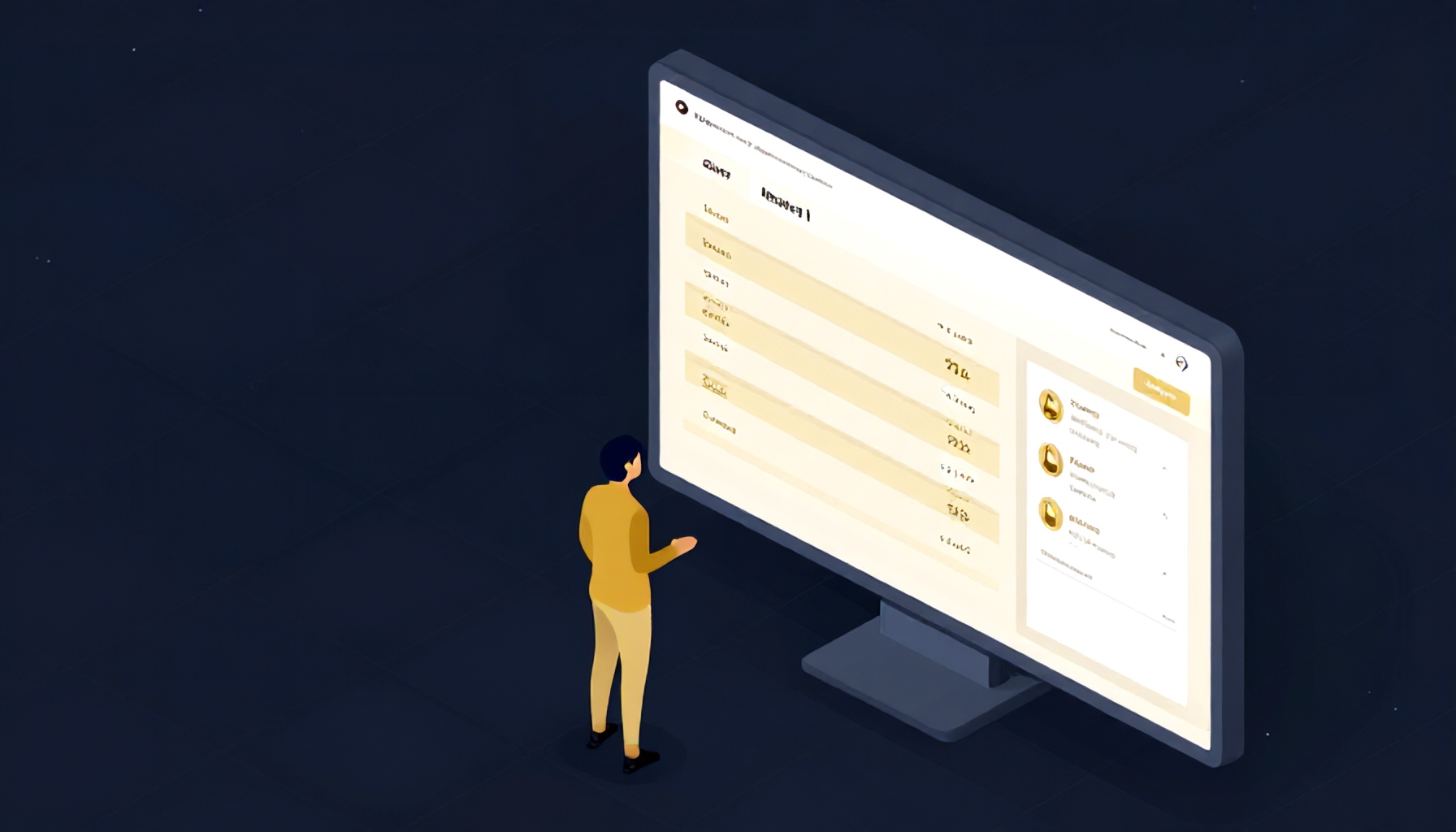 Site yönetim yazılımı gider raporu ve kiracı bildirimleri ekranı illüstrasyonu
