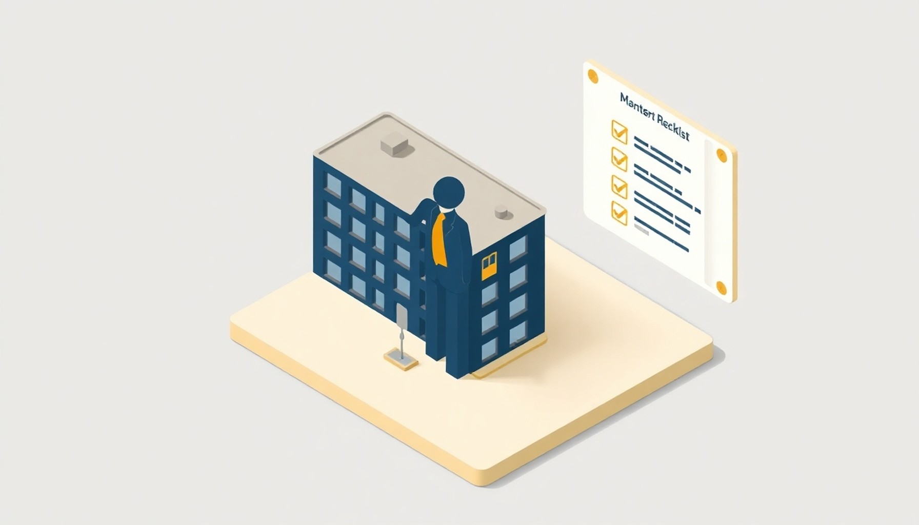 Apartman yöneticisi sorumluluk şeması illüstrasyonu