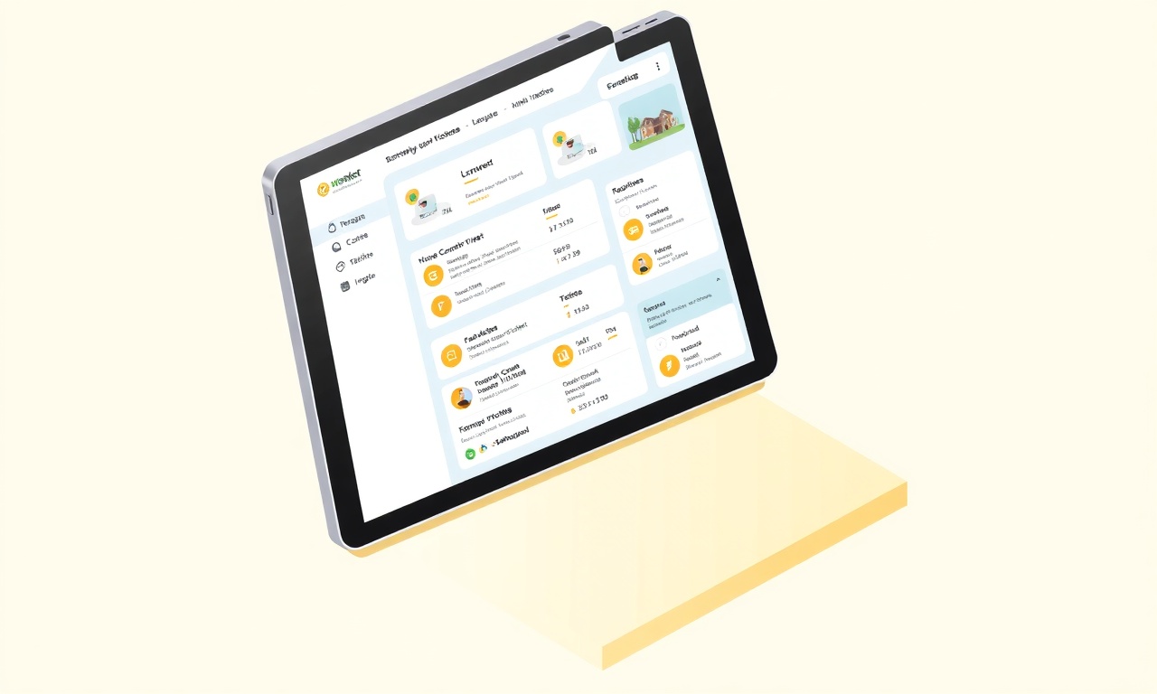 Dijital site yönetim sistemi üzerinde gürültü şikayeti takibini gösteren tablet ekran illüstrasyonu