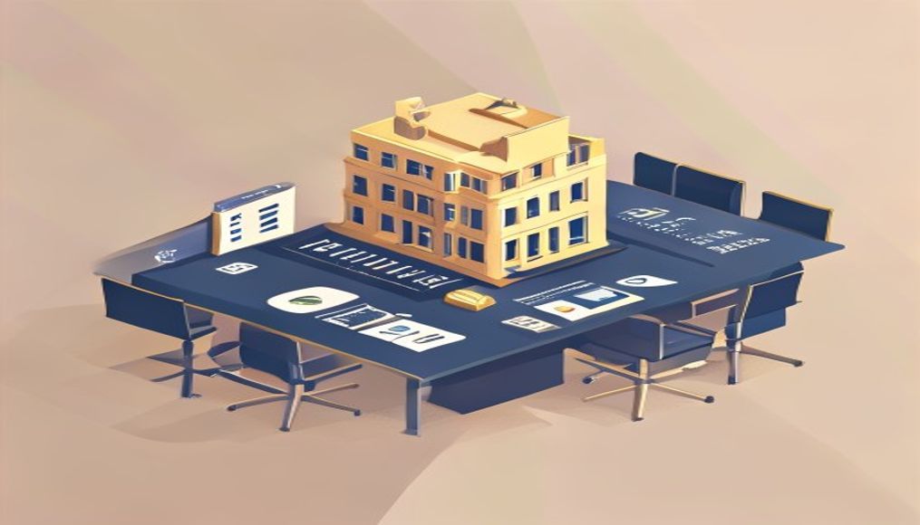 Toplantı masasında ofis sahipleri, yönetici ve otopark operatörü temsilcileri