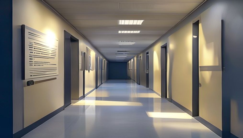 Kiraya veren ve kiracının vergi sorumluluklarını gösteren bir koridor sahnesi.